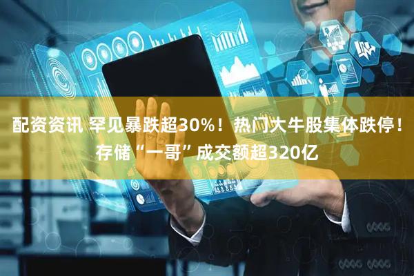 配资资讯 罕见暴跌超30%！热门大牛股集体跌停！存储“一哥”成交额超320亿
